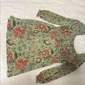 Floral Green Women's Top